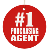 Number One #1 Purchasing Agent - Circle Ornament