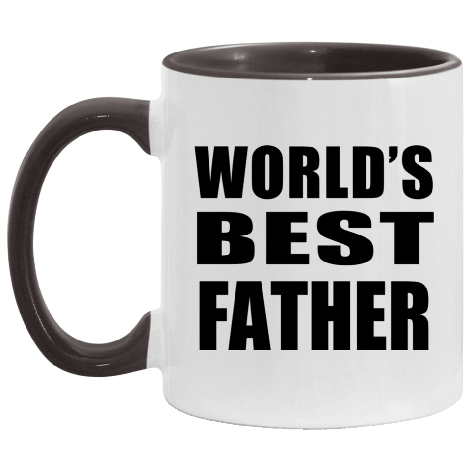 World's Best Father - 11oz Accent Mug Black