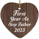 First Year As Step Father 2023 - Heart Ornament D