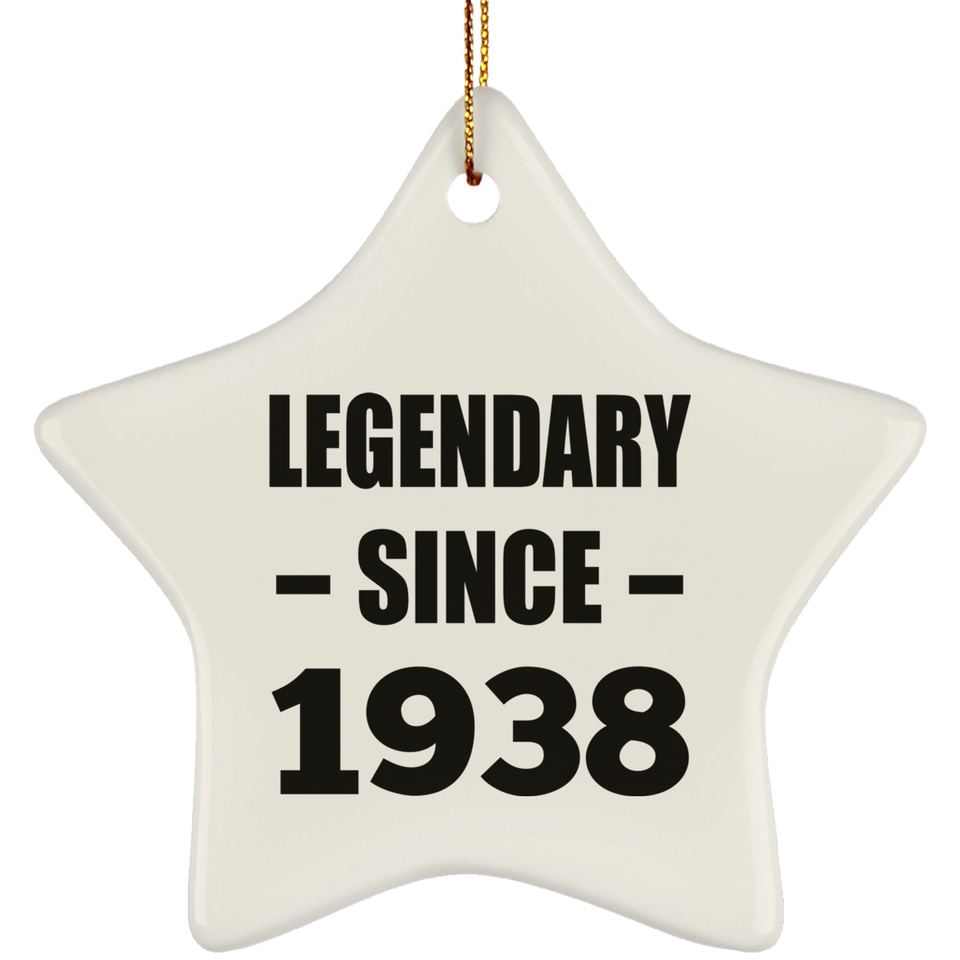86th Birthday Legendary Since 1938 - Star Ornament