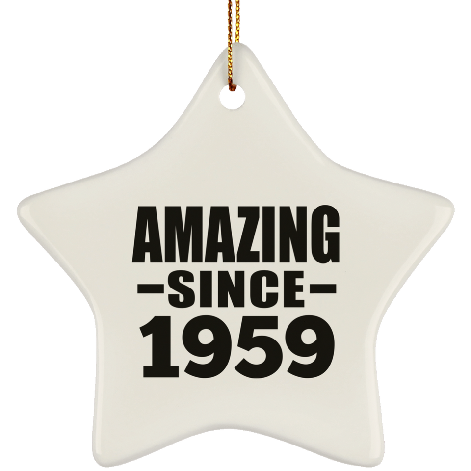 65th Birthday Amazing Since 1959 - Star Ornament