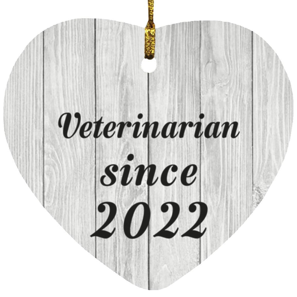 Veterinarian Since 2022 - Heart Ornament F