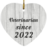 Veterinarian Since 2022 - Heart Ornament F
