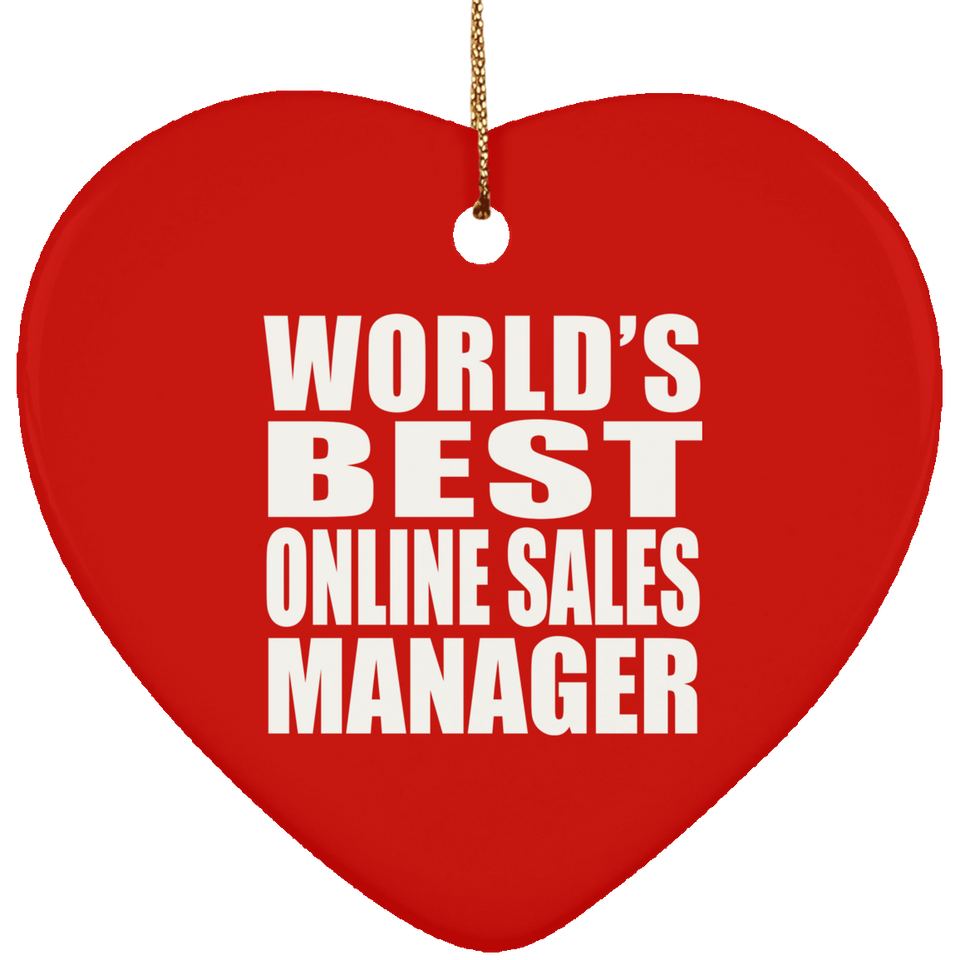 World's Best Online Sales Manager - Heart Ornament