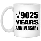 95th Anniversary Square Root of 9025 Years Anniversary - 11oz Coffee Mug
