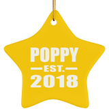 Poppy Established EST. 2018 - Star Ornament