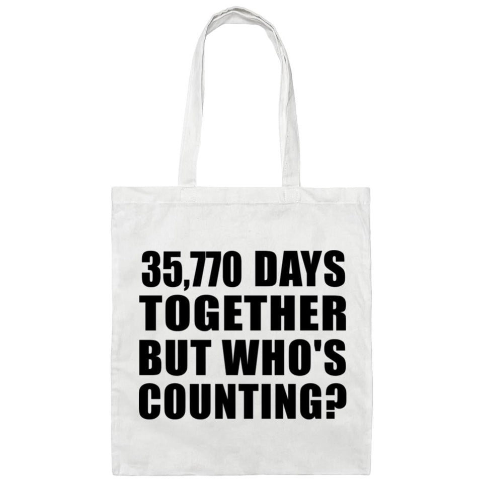 98th Anniversary 35,770 Days Together Who's Counting - Tote Bag White