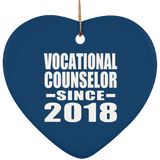 Vocational Counselor Since 2018 - Heart Ornament