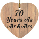 70 Years As Mr & Mrs - Heart Ornament C