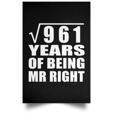 31st Anniversary Square Root of 961 Years of Being Mr Right - Poster Portrait