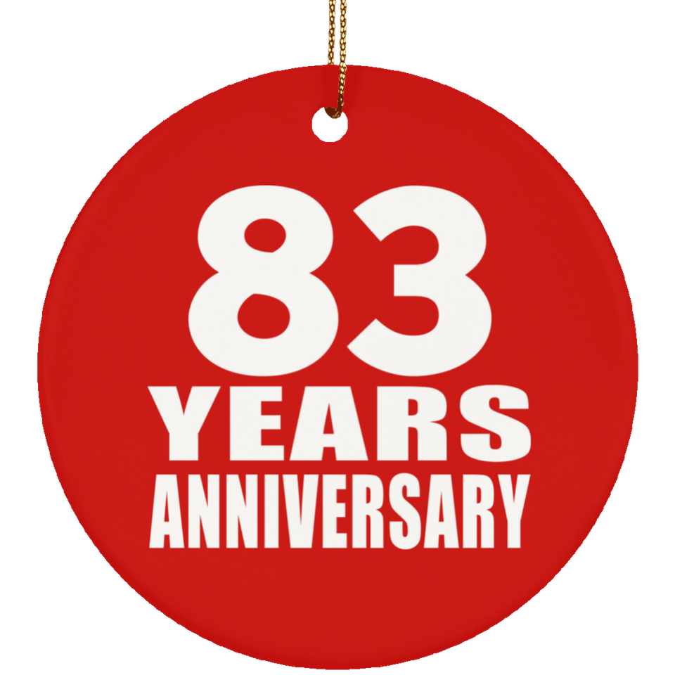 83rd Anniversary 83 Years Anniversary - Circle Ornament