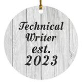 Technical Writer Established Est. 2023 - Circle Ornament F