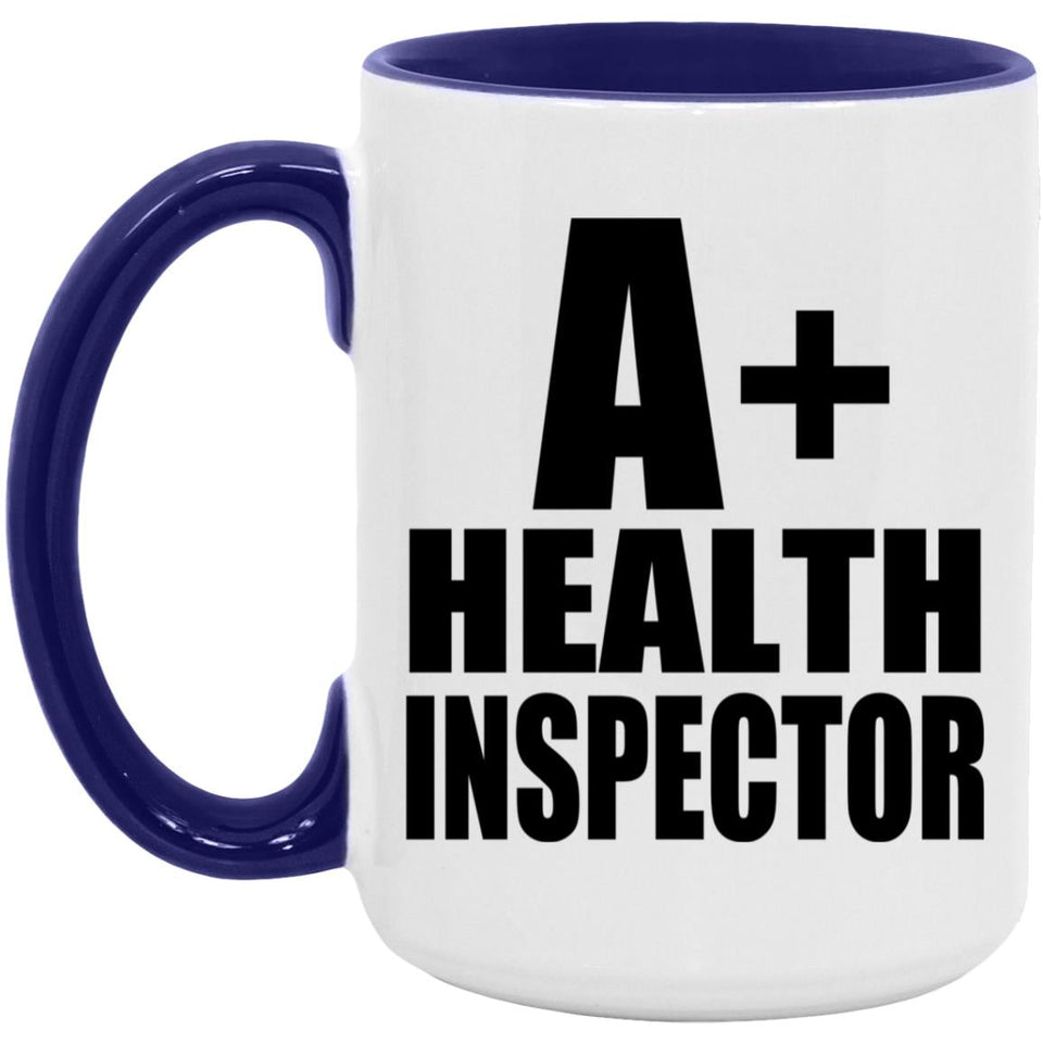A+ Health Inspector - 15oz Accent Mug Purple