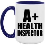 A+ Health Inspector - 15oz Accent Mug Purple