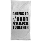 99th Anniversary Cheers To Square Root of 9801 Years Together - Hand Towel