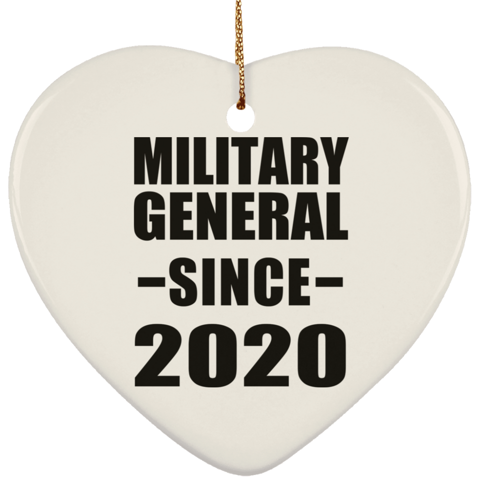 Military General Since 2020 - Heart Ornament