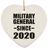 Military General Since 2020 - Heart Ornament