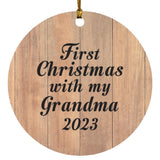 First Christmas With My Grandma 2023 - Circle Ornament C