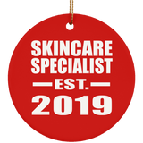 Skincare Specialist Established EST. 2019 - Circle Ornament
