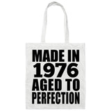 48th Birthday Made In 1976 Aged to Perfection - Tote Bag White