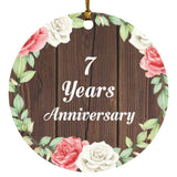 7th Anniversary 7 Years Anniversary - Circle Ornament A