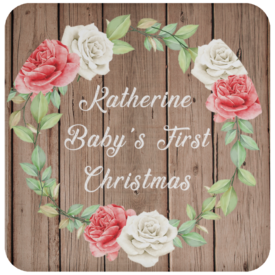 Katherine Baby's First Christmas - Drink Coaster B