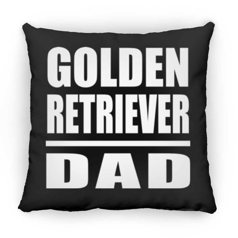 Golden Retriever Dad - Throw Pillow Black