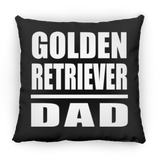 Golden Retriever Dad - Throw Pillow Black