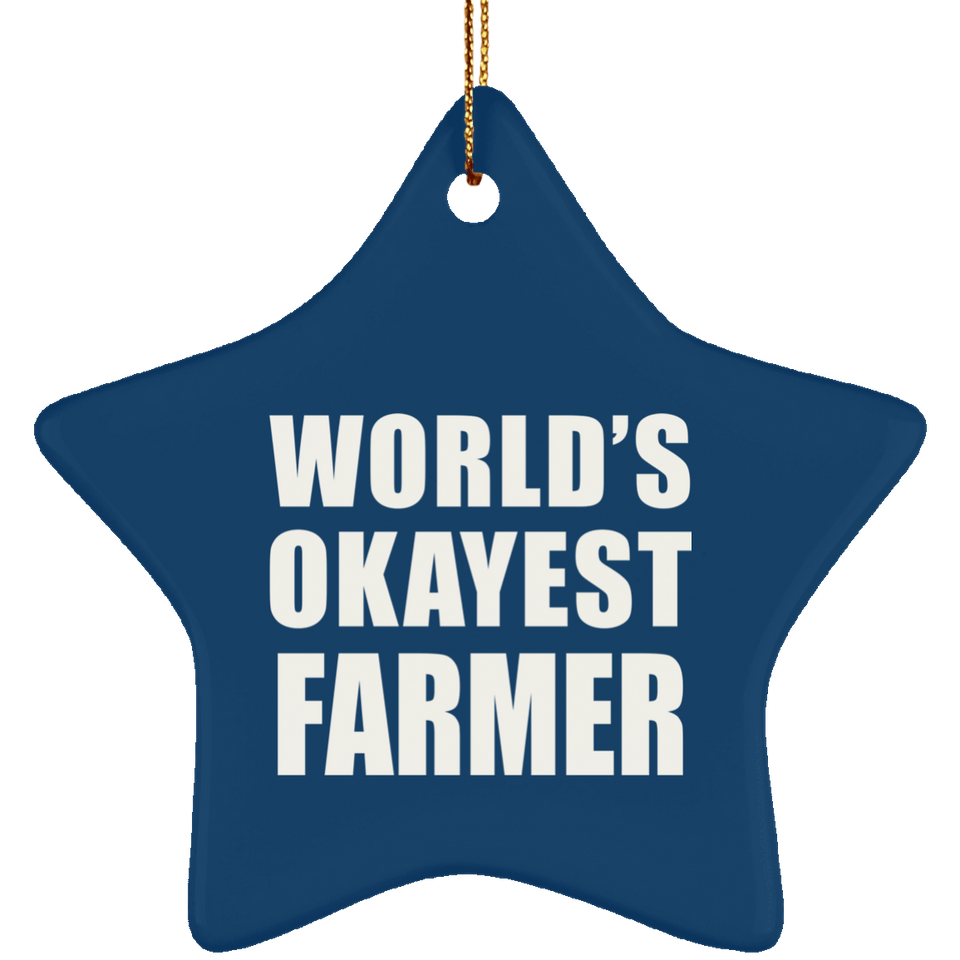 World's Okayest Farmer - Star Ornament
