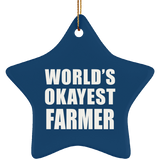 World's Okayest Farmer - Star Ornament