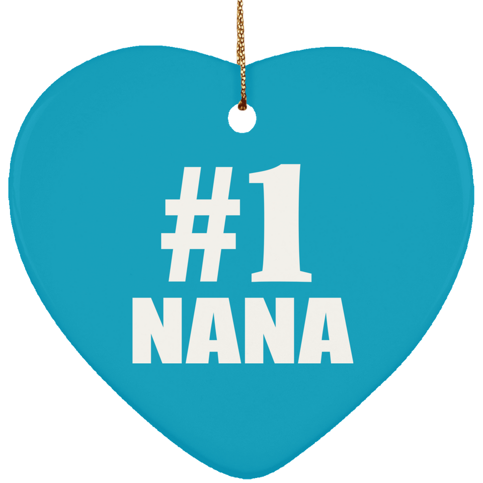 Number One #1 Nana - Heart Ornament