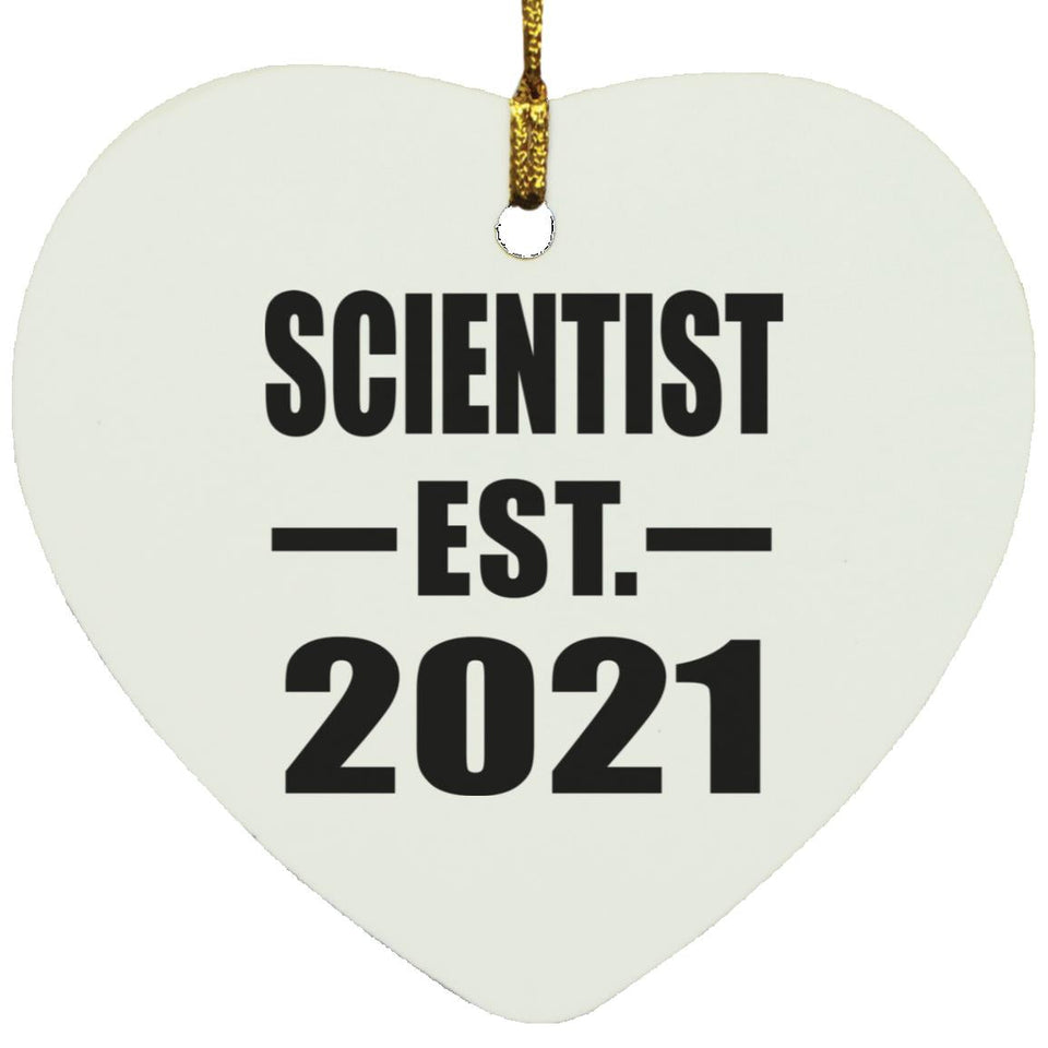 Scientist Established EST. 2021 - Heart Ornament
