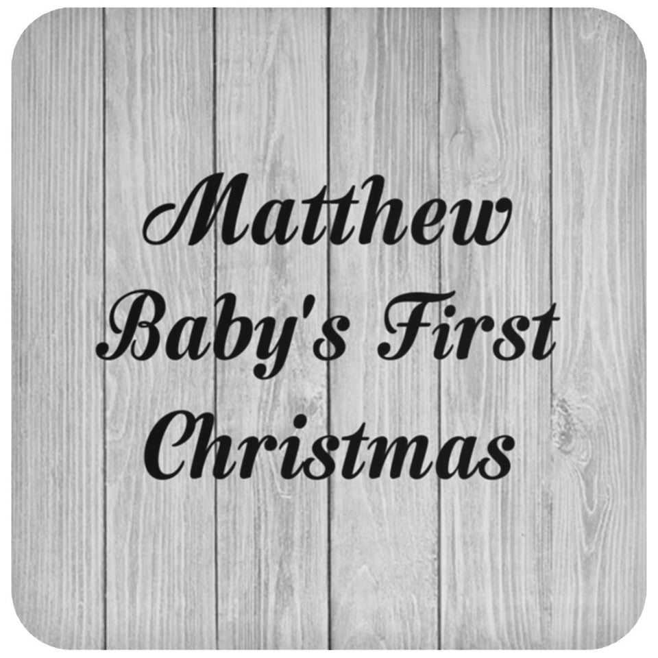 Matthew Baby's First Christmas - Drink Coaster F