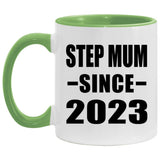 Step Mum Since 2023 - 11oz Accent Mug Green