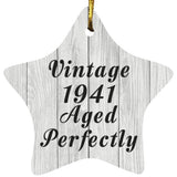 83rd Birthday Vintage 1941 Aged Perfectly - Star Ornament F