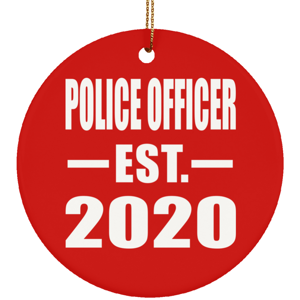 Police Officer Established EST. 2020 - Circle Ornament