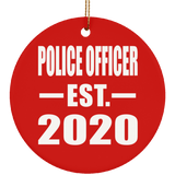 Police Officer Established EST. 2020 - Circle Ornament