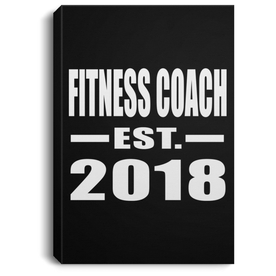 Fitness Coach Established EST. 2018 - Canvas Portrait