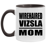 Wirehaired Vizsla Mom - 11oz Accent Mug Black
