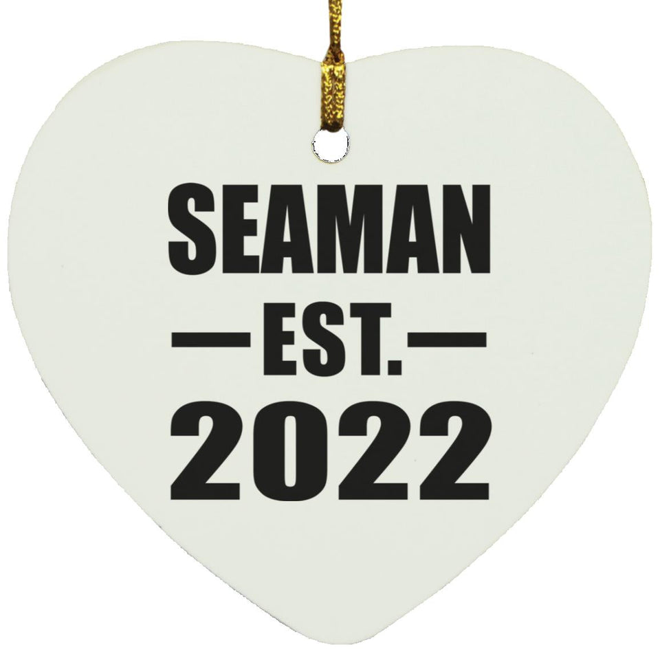 Seaman Established EST. 2022 - Heart Ornament