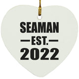 Seaman Established EST. 2022 - Heart Ornament
