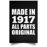 107th Birthday Made in 1917 All Parts Original - Poster Portrait