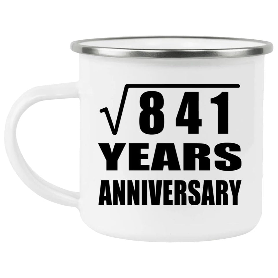 29th Anniversary Square Root of 841 Years Anniversary - 12oz Camping Mug