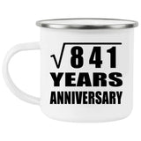 29th Anniversary Square Root of 841 Years Anniversary - 12oz Camping Mug