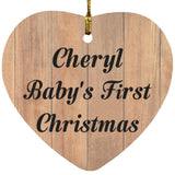 Cheryl Baby's First Christmas - Heart Ornament C