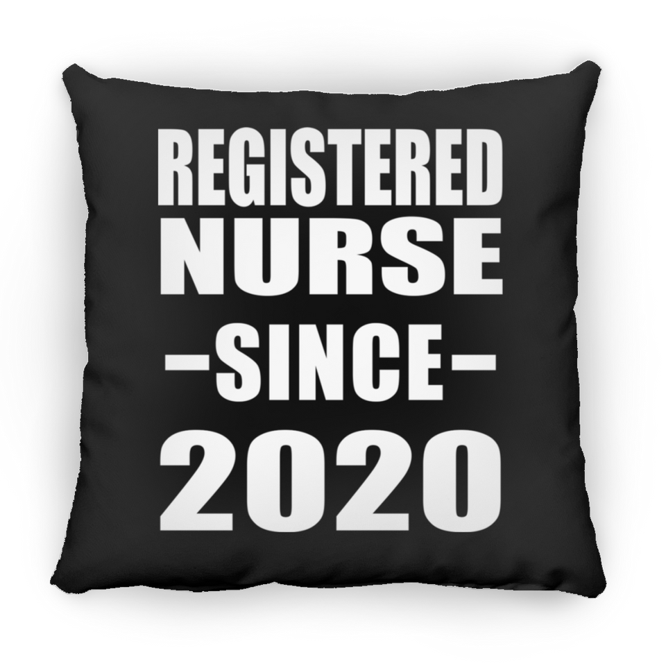 Registered Nurse Since 2020 - Throw Pillow Black