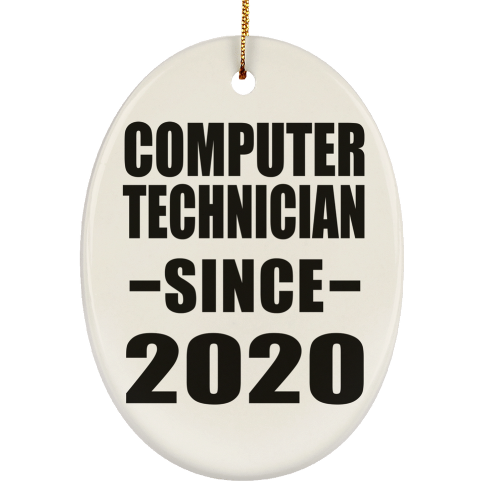 Computer Technician Since 2020 - Oval Ornament