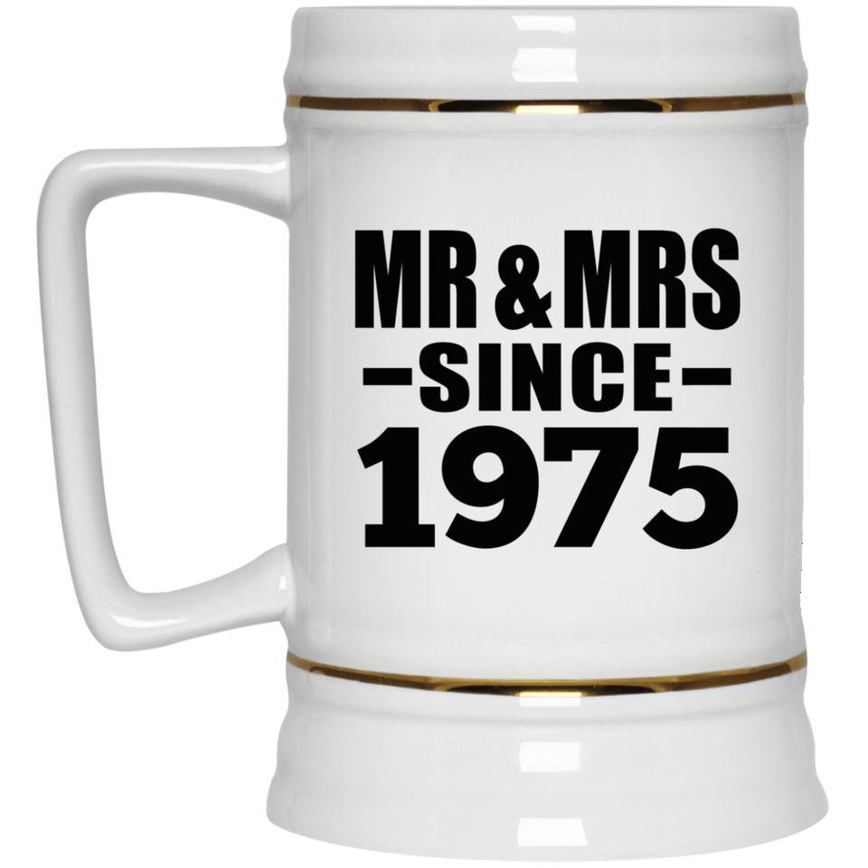 49th Anniversary Mr & Mrs Since 1975 - Beer Stein