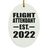 Flight Attendant Established EST. 2022 - Oval Ornament