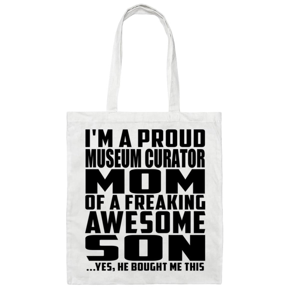 Proud Museum Curator Mom Of Awesome Son - Tote Bag White